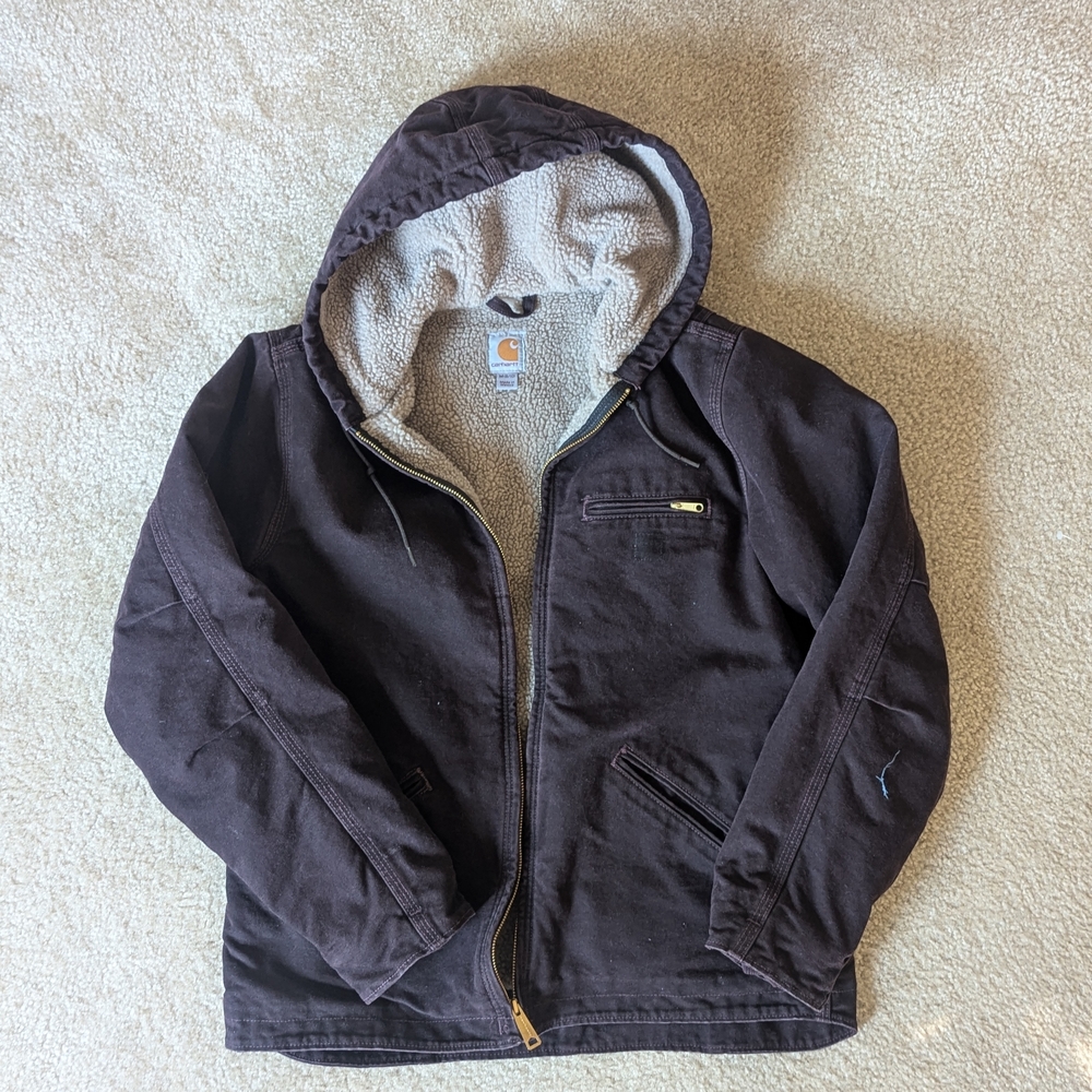Carhartt Plum Puffer Jacket with Fleece Lining